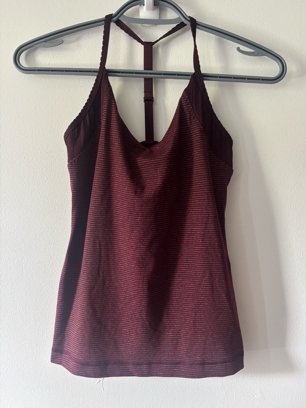 Lululemon Aphrodite Tank Tonka Stripe Bordeaux / Heathered Bordeaux 4